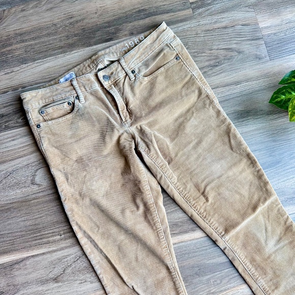 Gap 1969 Always Skinny Corduroy Palomino Brown Jeans Pants Size 28 - Picture 3 of 15
